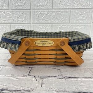 Longaberger Woven Green Accent Memories Basket 1999